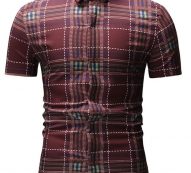 Ericdress Casual Patchwork Plaid Summer Loose Men’s Shirt
