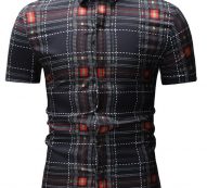 Ericdress Casual Patchwork Plaid Summer Loose Men’s Shirt