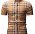 Ericdress Casual Patchwork Plaid Summer Loose Men’s Shirt