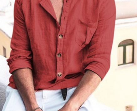 Ericdress Casual Plain Color Button Fall Style Men’s Shirt