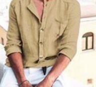 Ericdress Casual Plain Color Button Fall Style Men’s Shirt