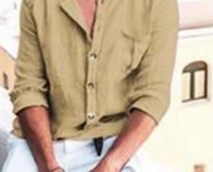 Ericdress Casual Plain Color Button Fall Style Men’s Shirt