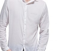 Ericdress Casual Plain Lapel Loose Style Men’s Shirt