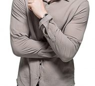 Ericdress Casual Plain Lapel Loose Style Men’s Shirt