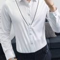 Ericdress Casual Pleated Lapel Single-Breasted Men’s Shirt