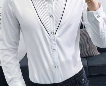 Ericdress Casual Pleated Lapel Single-Breasted Men’s Shirt