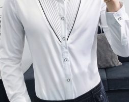Ericdress Casual Pleated Lapel Single-Breasted Men’s Shirt