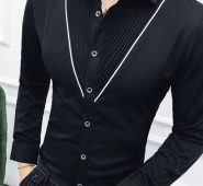 Ericdress Casual Pleated Lapel Single-Breasted Men’s Shirt