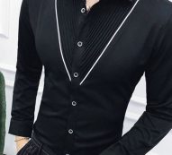 Ericdress Casual Pleated Lapel Single-Breasted Men’s Shirt