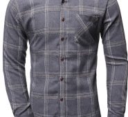 Ericdress Casual Pocket Plaid Single-Breasted Spring Men’s Shirt