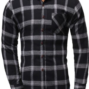 Ericdress Casual Pocket Plaid Single-Breasted Spring Men's Shirt