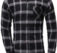 Ericdress Casual Pocket Plaid Single-Breasted Spring Men’s Shirt