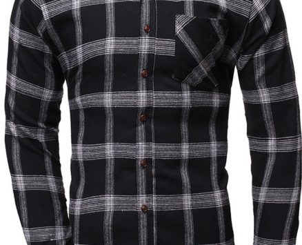 Ericdress Casual Pocket Plaid Single-Breasted Spring Men’s Shirt