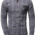 Ericdress Casual Pocket Plaid Single-Breasted Spring Men’s Shirt