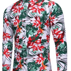 Ericdress Casual Print Floral Spring Single-Breasted Men's Shirt