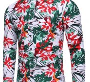 Ericdress Casual Print Floral Spring Single-Breasted Men’s Shirt