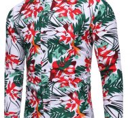 Ericdress Casual Print Floral Spring Single-Breasted Men’s Shirt