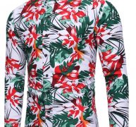 Ericdress Casual Print Floral Spring Single-Breasted Men’s Shirt