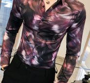 Ericdress Casual Print Lapel Single-Breasted Men’s Shirt