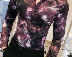 Ericdress Casual Print Lapel Single-Breasted Men’s Shirt