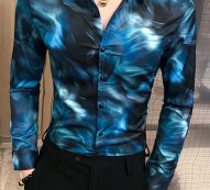 Ericdress Casual Print Lapel Single-Breasted Men’s Shirt
