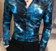Ericdress Casual Print Lapel Single-Breasted Men’s Shirt
