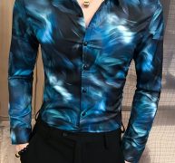 Ericdress Casual Print Lapel Single-Breasted Men’s Shirt