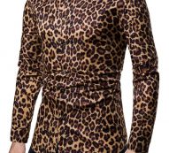 Ericdress Casual Print Leopard Single-Breasted Men’s Shirt