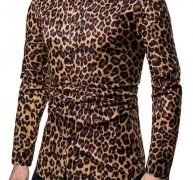 Ericdress Casual Print Leopard Single-Breasted Men’s Shirt