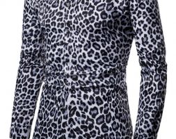 Ericdress Casual Print Leopard Single-Breasted Men’s Shirt