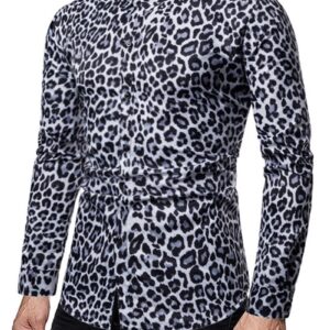 Ericdress Casual Print Leopard Single-Breasted Men's Shirt