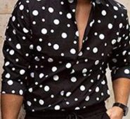 Ericdress Casual Print Polka Dots Single-Breasted Loose Men’s Shirt