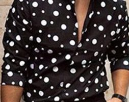 Ericdress Casual Print Polka Dots Single-Breasted Loose Men’s Shirt