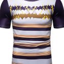 Ericdress Casual Print Stripe Wrapped Mens T-shirt