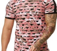 Ericdress Casual Round Neck Color Block Mens T-shirt