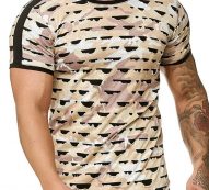 Ericdress Casual Round Neck Color Block Mens T-shirt