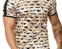 Ericdress Casual Round Neck Color Block Mens T-shirt