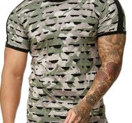 Ericdress Casual Round Neck Color Block Mens T-shirt