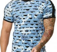 Ericdress Casual Round Neck Color Block Mens T-shirt