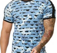 Ericdress Casual Round Neck Color Block Mens T-shirt