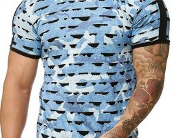 Ericdress Casual Round Neck Color Block Mens T-shirt