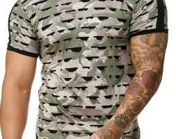 Ericdress Casual Round Neck Color Block Mens T-shirt