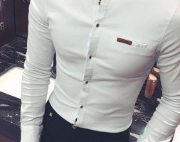 Ericdress Casual Stand Collar Button Men’s Shirt