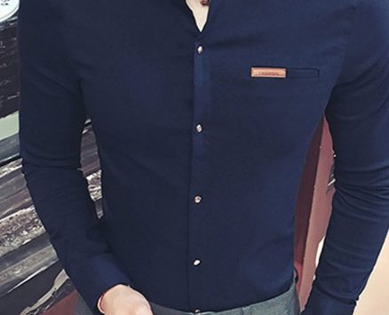 Ericdress Casual Stand Collar Button Men’s Shirt