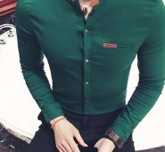 Ericdress Casual Stand Collar Button Men’s Shirt