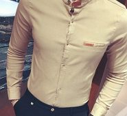 Ericdress Casual Stand Collar Button Men’s Shirt