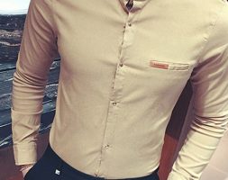 Ericdress Casual Stand Collar Button Men’s Shirt