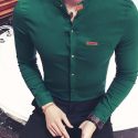 Ericdress Casual Stand Collar Button Men’s Shirt