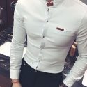 Ericdress Casual Stand Collar Button Men’s Shirt