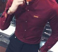 Ericdress Casual Stand Collar Button Men’s Shirt